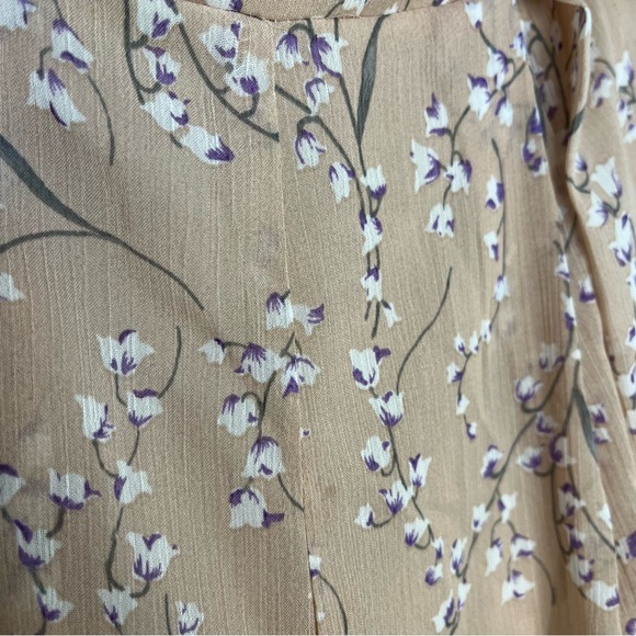 JAZZ BARDOT NECKLINE WIDE LEG SPLIT JUMPSUIT FLORAL PRINT BLUSH OFF-SHOULDERS - Picture 10 of 13